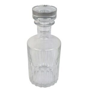 Vtg Baccarat Rotary France Art Glass Decanter with Stopper Cut Barware Whiskey